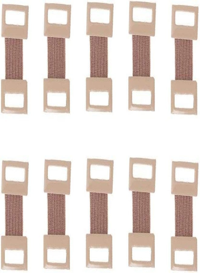 Junfamilee 10Pcs Brown Bandage Clips, Elastic Bandage Wrap Stretch Metal Clips Replaceable Wrap Clips Replacement Fastener Fixation Clamps Hooks for Various Types Bandages, Adhesive Bandages, First Aid - Image 1